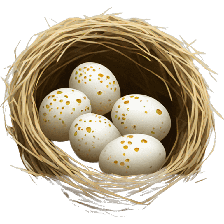 A nest of quail eggs emoji