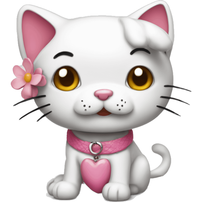 hellokitty with a dog emoji