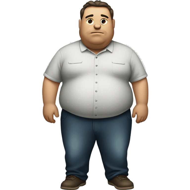 Fat man standing emoji