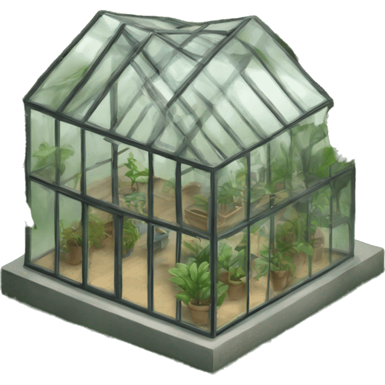 glass house small for plants emoji