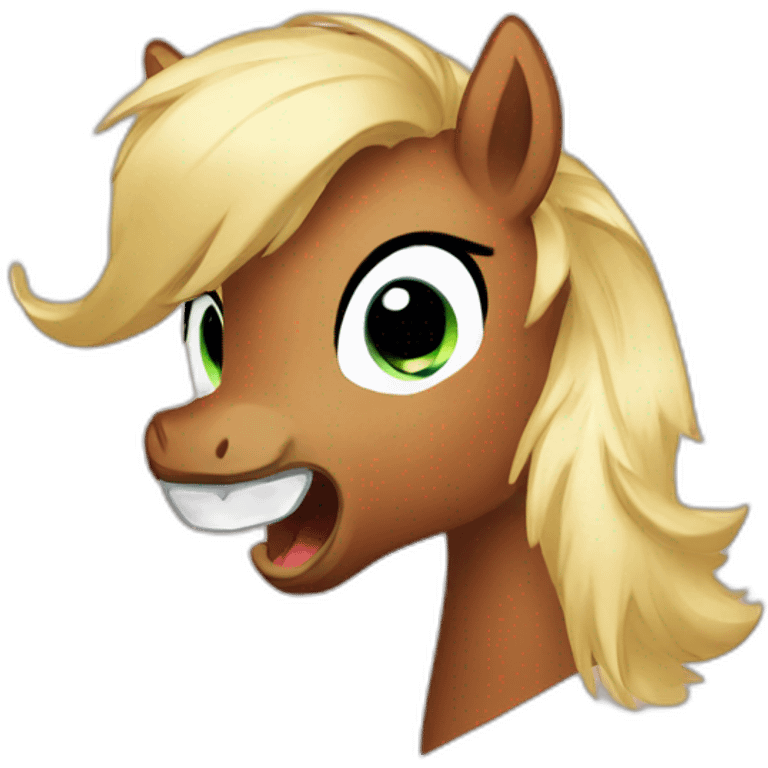 pony talking at the phone emoji