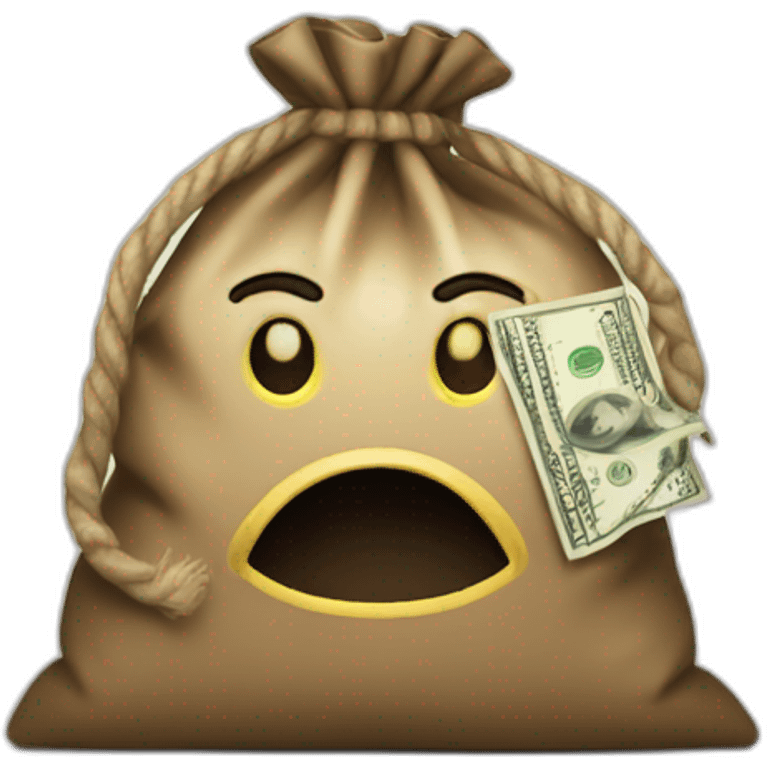 Thief Emoji bag dollars emoji