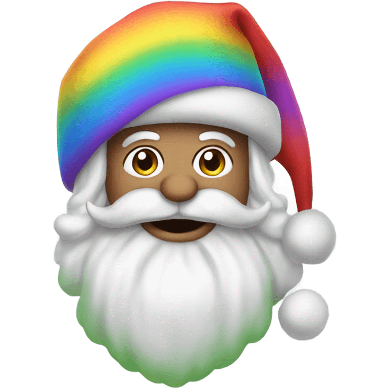 Rainbow Santa emoji