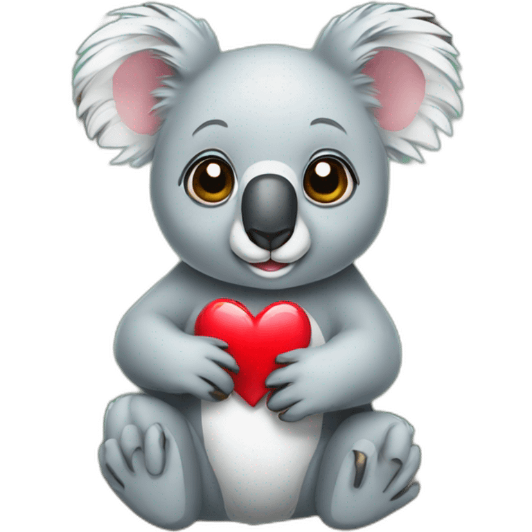 Koala with heart emoji