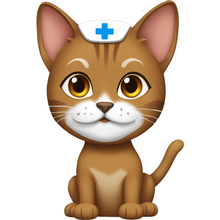 Nurse abyssinian cat emoji