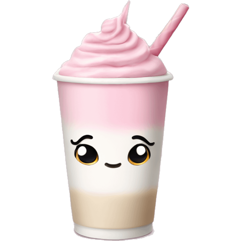 Light pink unicorn latte  emoji