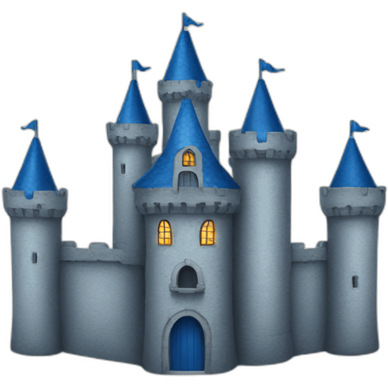 Blue castle emoji