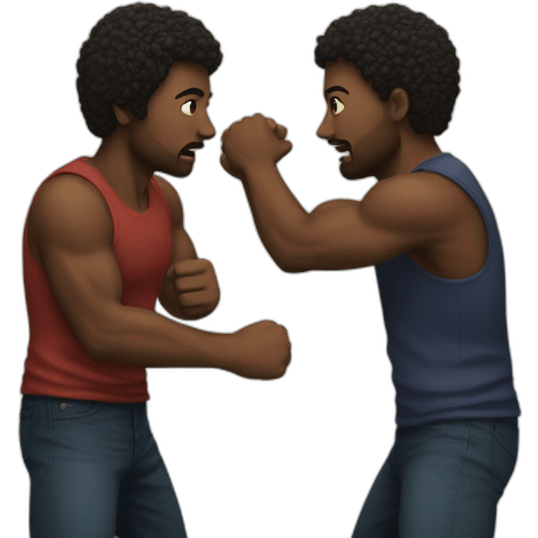 Two people fighting emoji