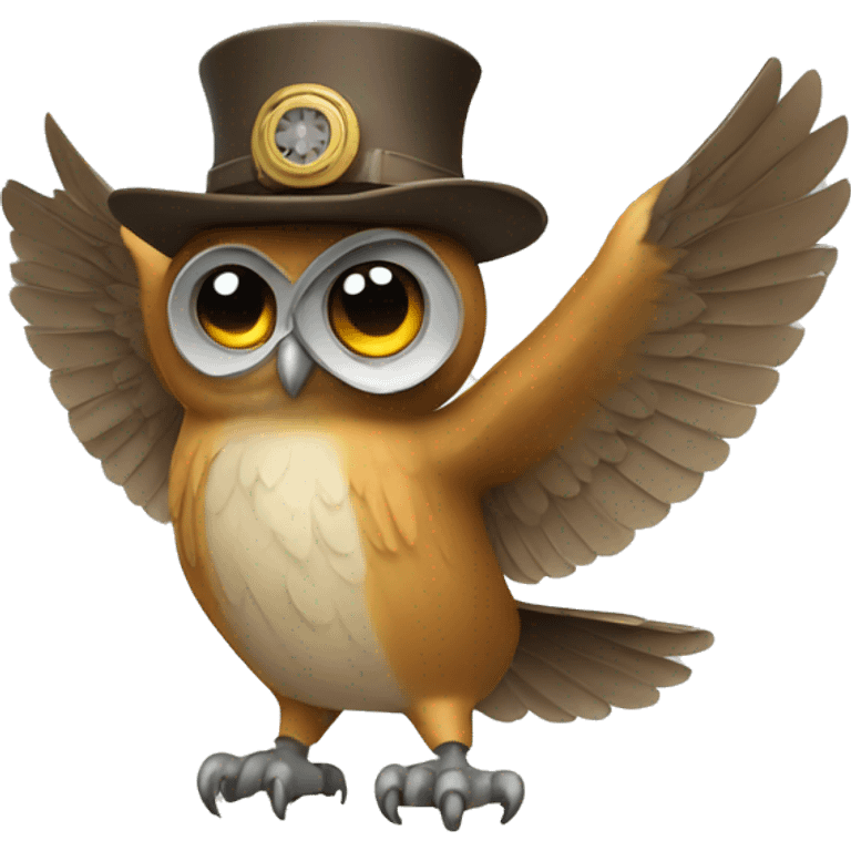 owl with propeller hat emoji