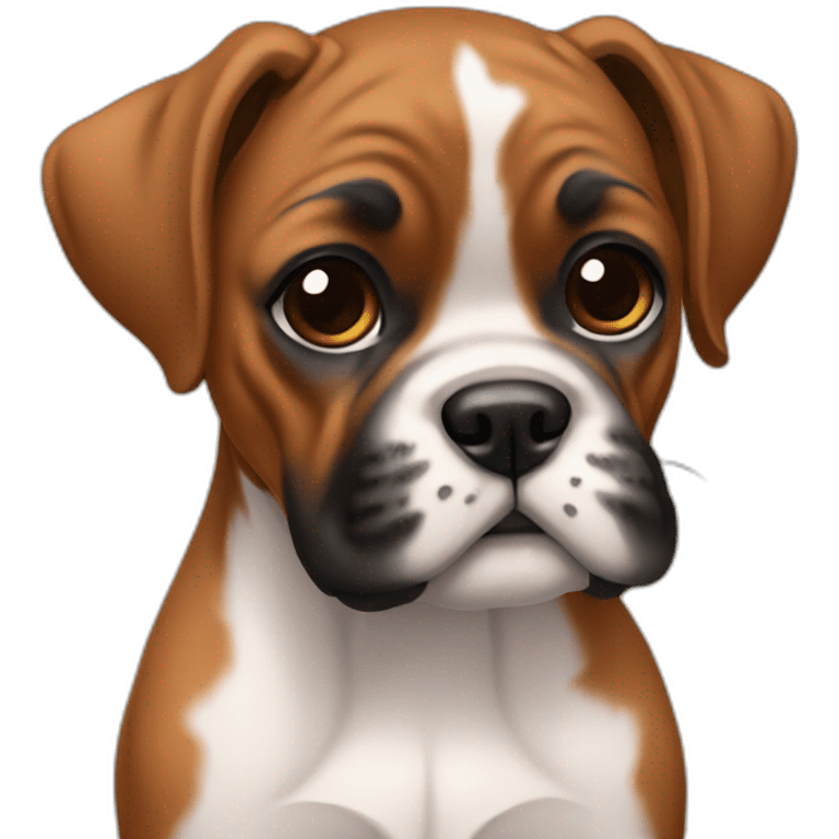 cute baby boxer dog emoji