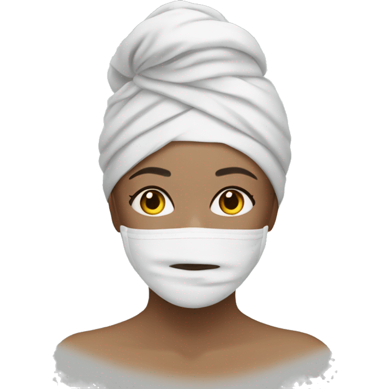 Spa face mask woman emoji