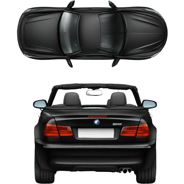 Black bmw convertible  emoji