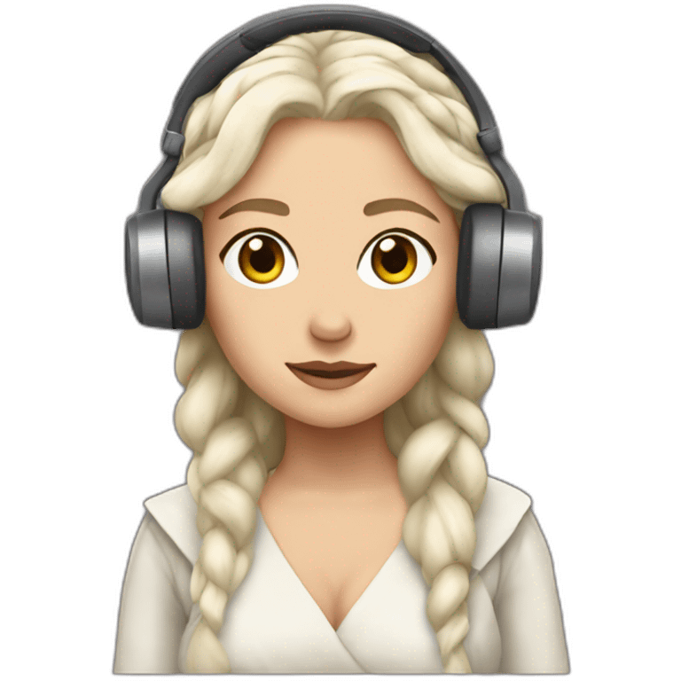 daenerys with headphones emoji