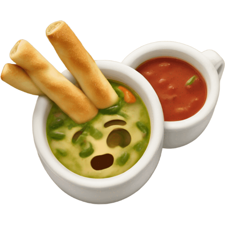 Olive Garden breadsticks and soup  emoji