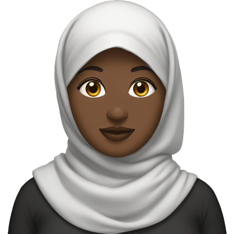 Black Chubby hijabi emoji