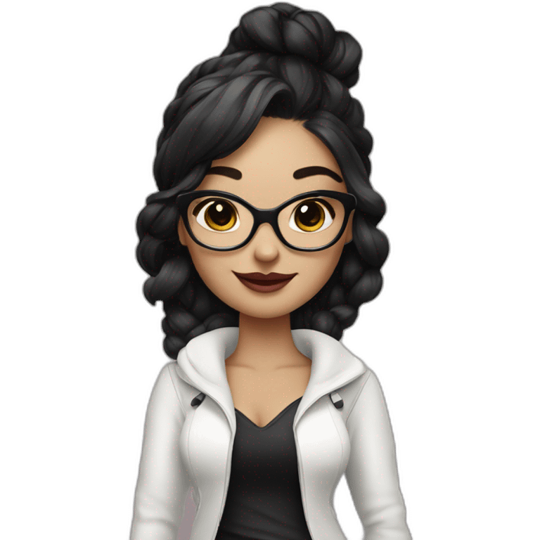 beatiful panda-woman in stylish outfit  emoji