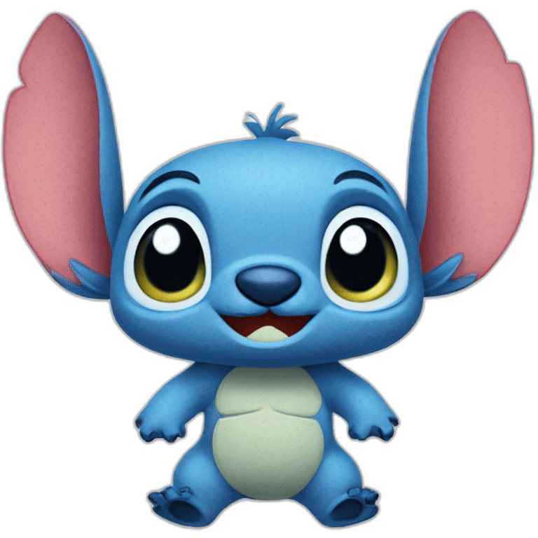 Stitch qui porte une carotte emoji