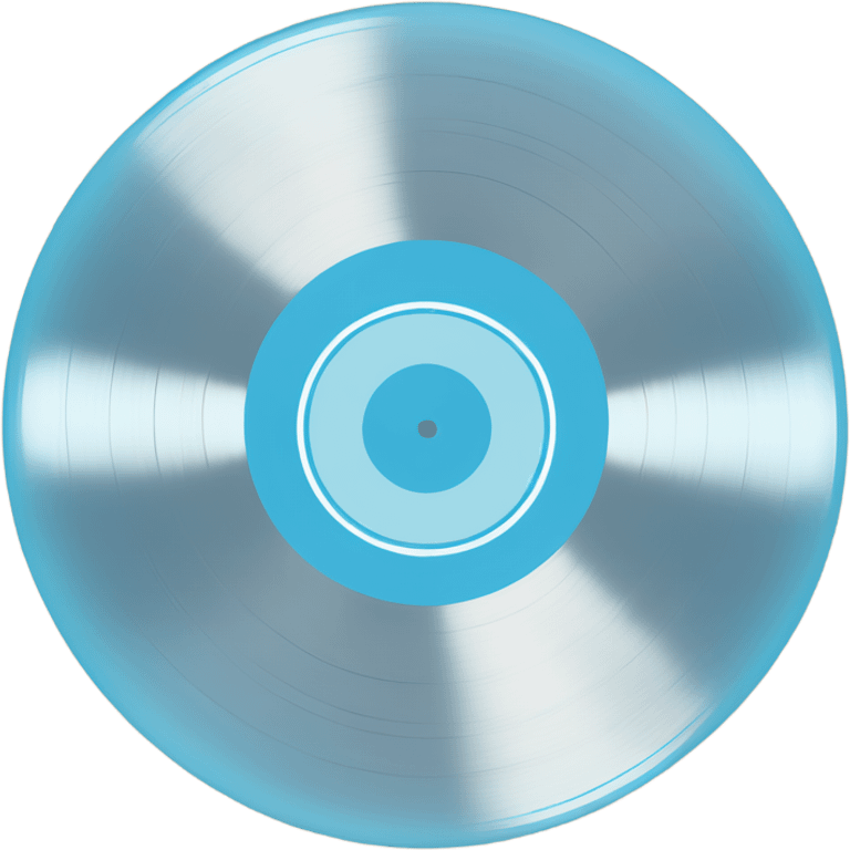 Light blue vinyl record  emoji