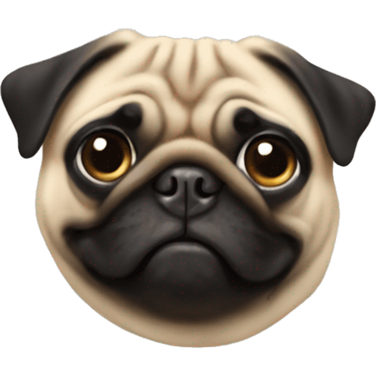 Pug upside down  emoji