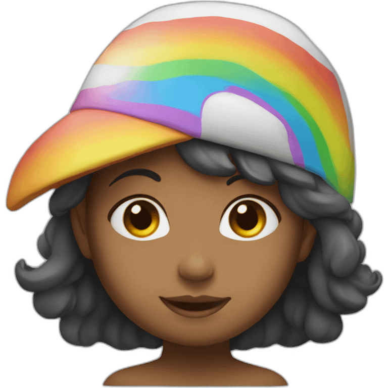 Girl-with-raibow-unicorn-hat emoji