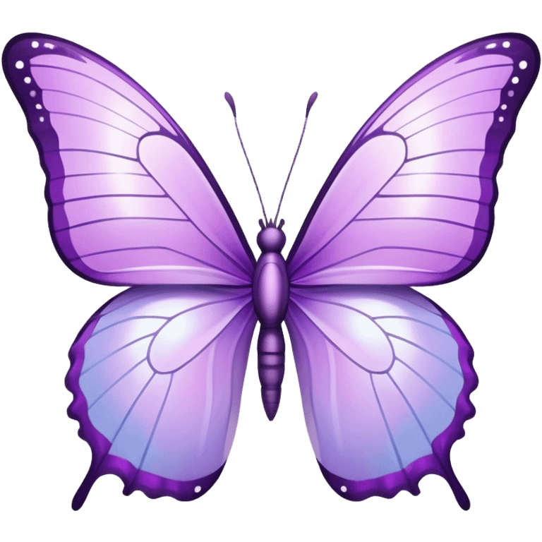 Pastel lilac iridescent butterfly emoji