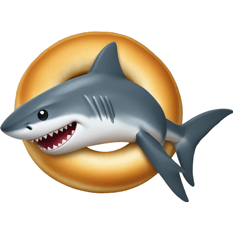 shark in bagel emoji