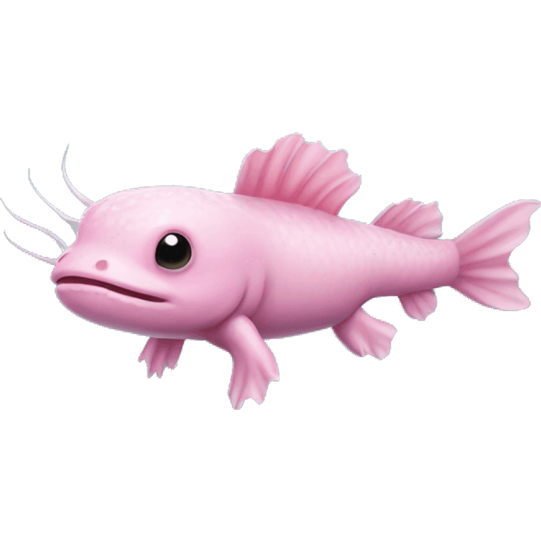 Pink Axolotl Swimming emoji