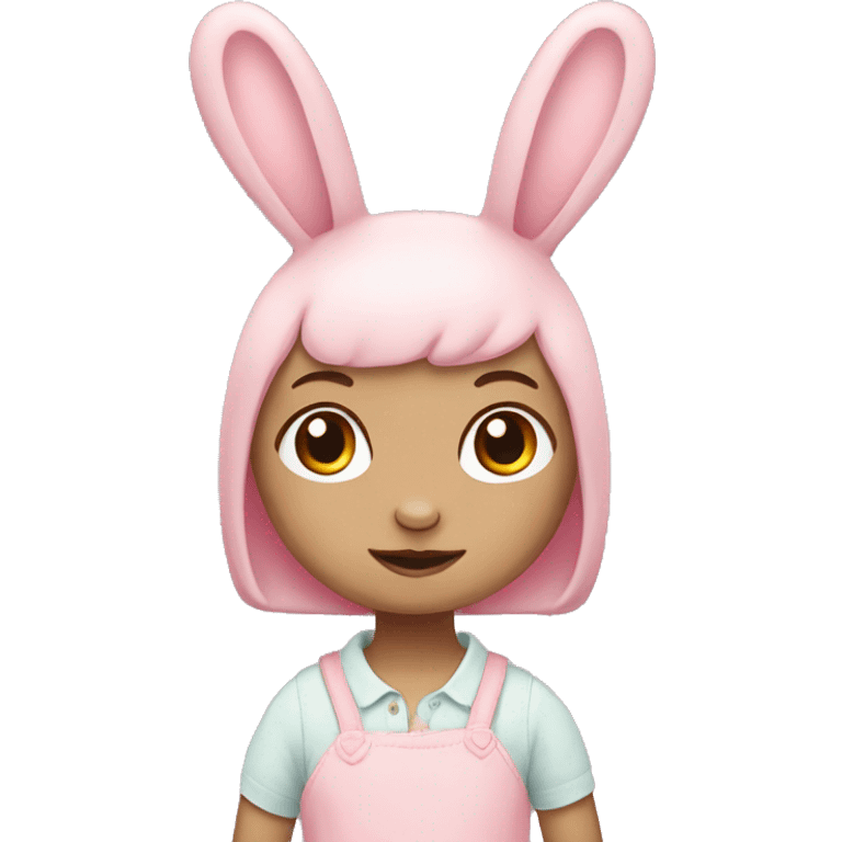 pastel pink rabbit doll emoji