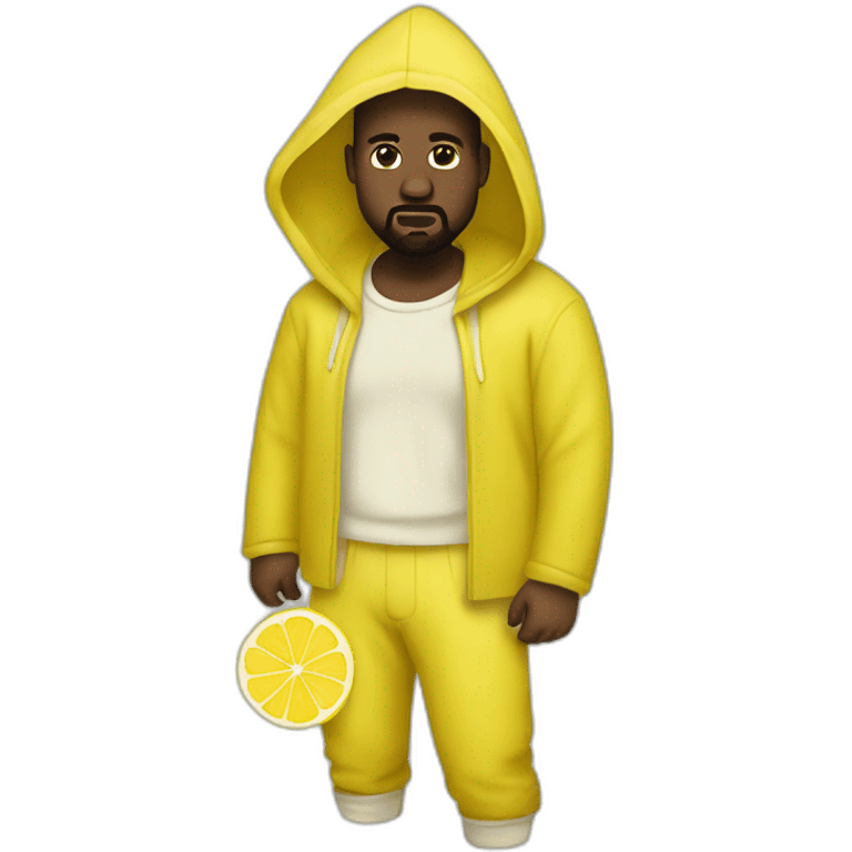 kanye west in a lemon costume emoji