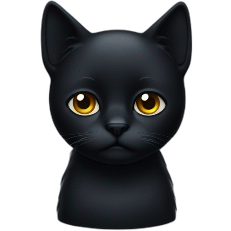 Sad black cat emoji