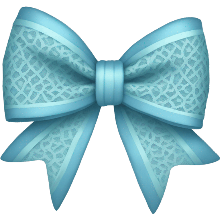 Light blue lace bow emoji