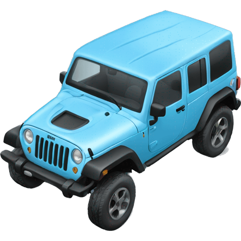 Baby blue Jeep emoji