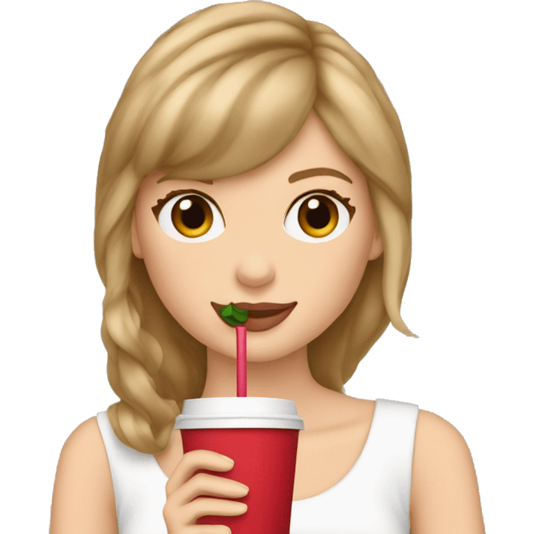 Taylor Swift drinking starbucks emoji