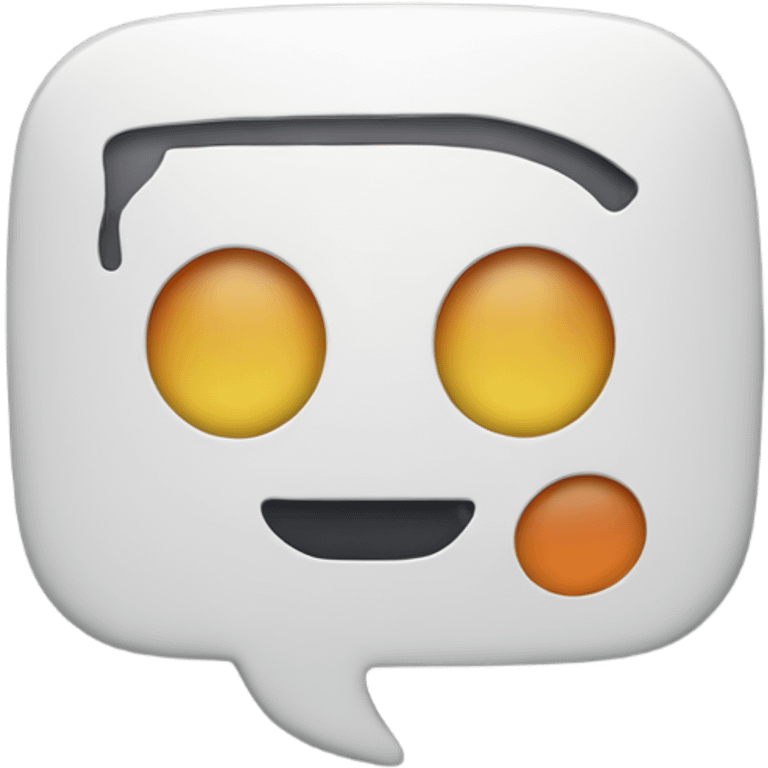 chat bubble with a robot logo emoji