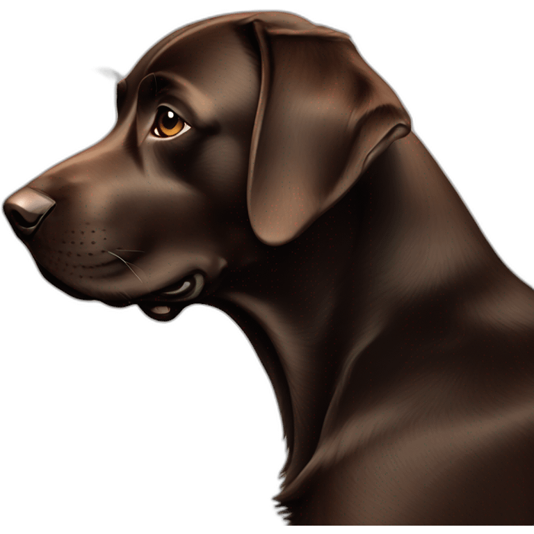 dark brown Labrador dog emoji