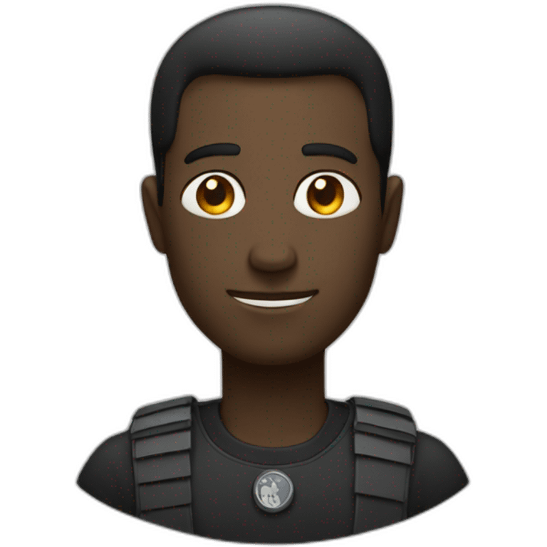 un homme   très noir emoji