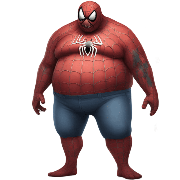 Fat spiderman body zombie emoji