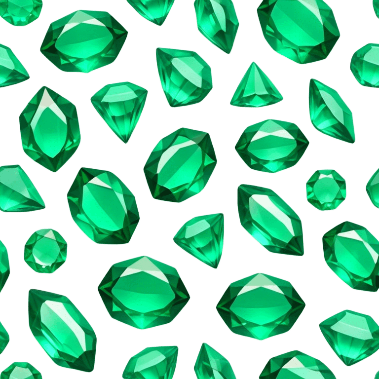 Cinematic Realistic Emerald Emoji, Deep and lush, with a vibrant green hue that catches light, creating a brilliant, sparkling effect across its polished surface. The facets of the gem catch the light in rich, deep reflections, radiating a sense of luxury and nature. Soft glowing outline, capturing the essence of natural beauty and timeless elegance in a vivid emerald. emoji