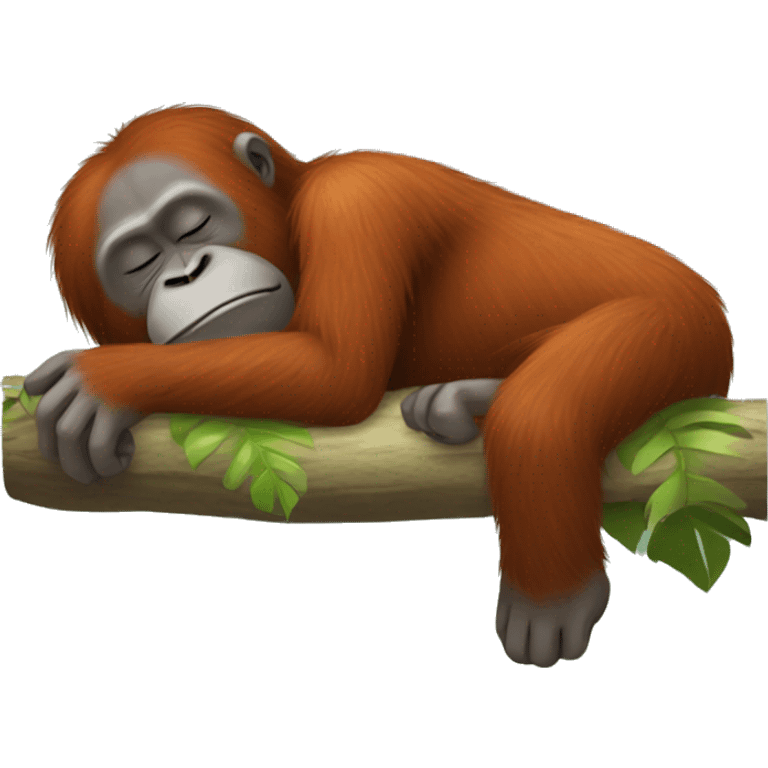 Orangutan sleeping emoji