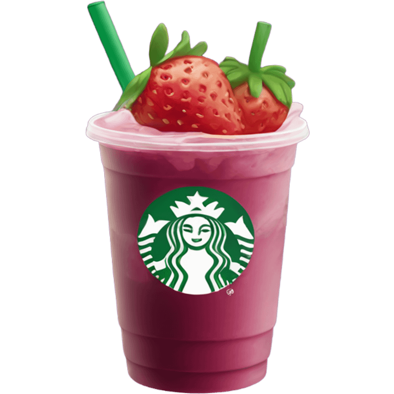 starbucks strawberry açaí refresher emoji