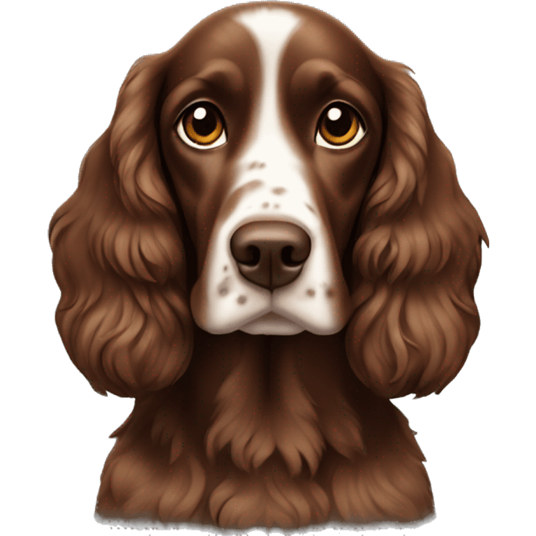 Brown working spaniel emoji