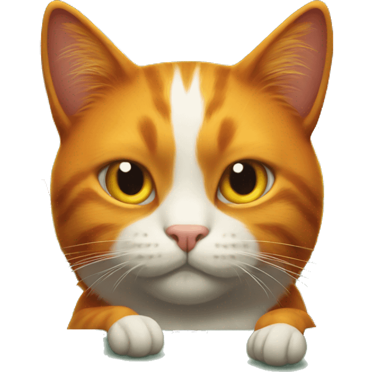 Orange cat playing poker emoji