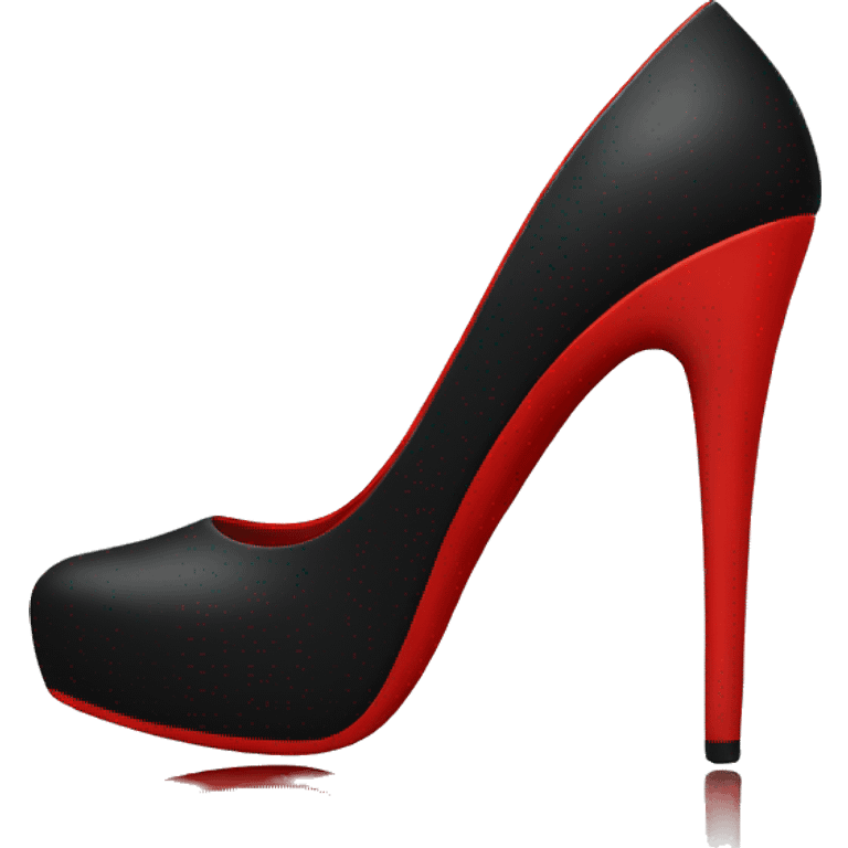 black heels with red under the bottom emoji