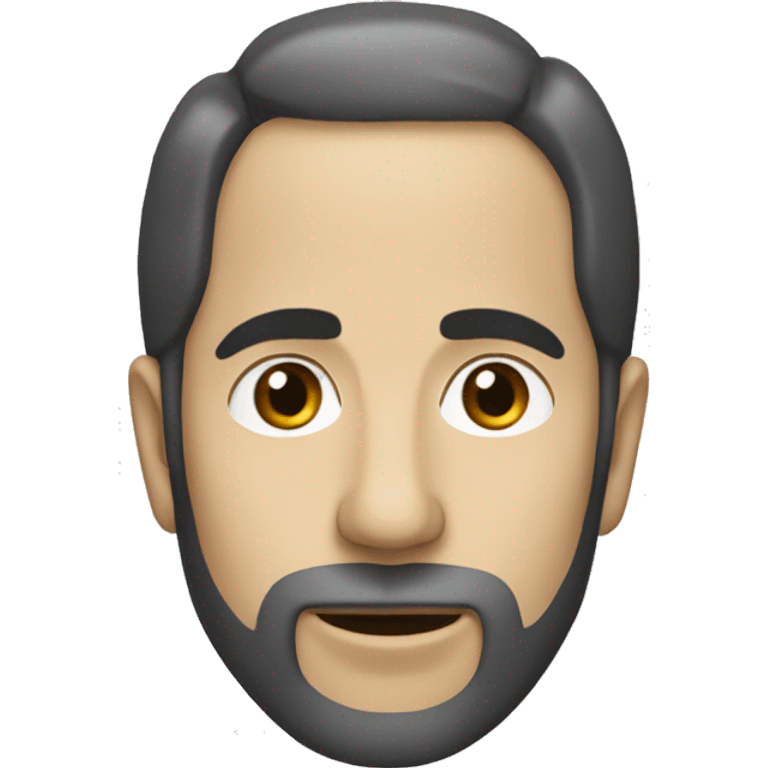 Paul Simon with dark straight hair and small beard emoji