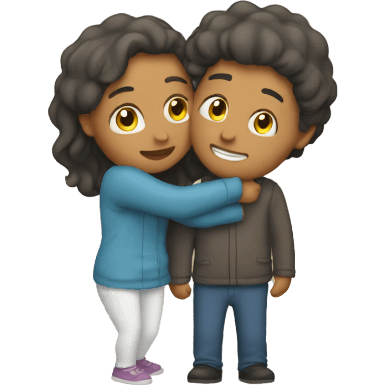 Couple hugging each other  emoji