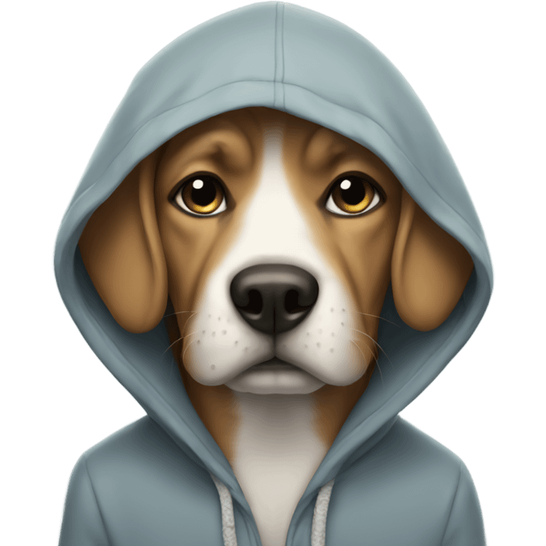 Dog wearing a hoodie  emoji