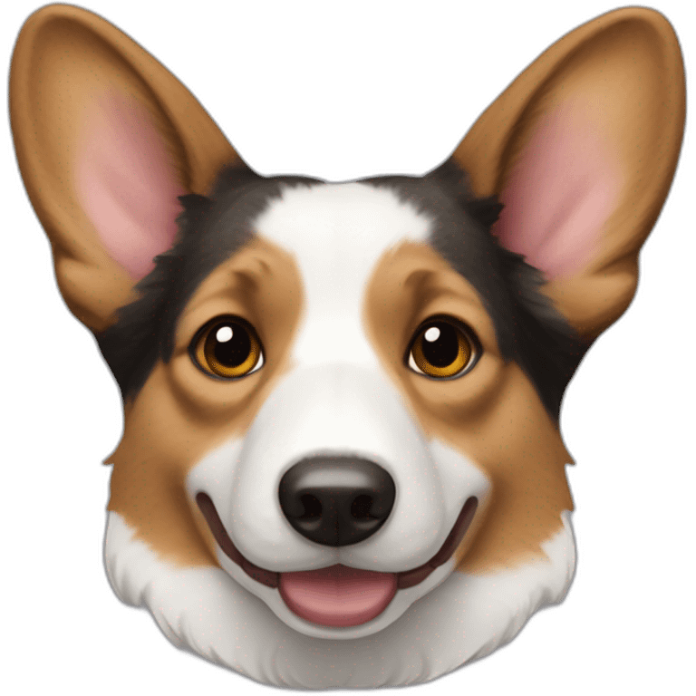 Cardigan welsh corgi head emoji