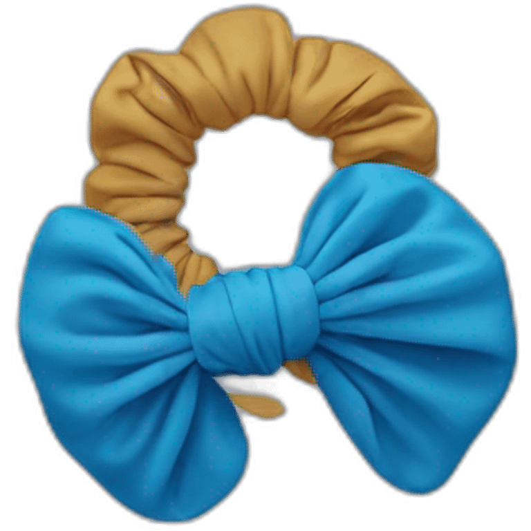 Blue scrunchie emoji