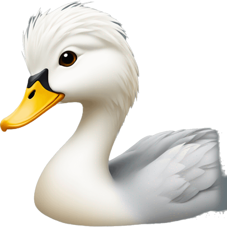 white crested duck emoji