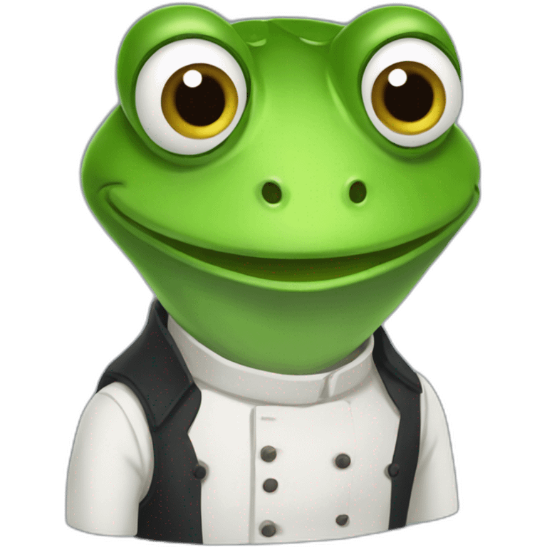 Une grenouille macron emoji